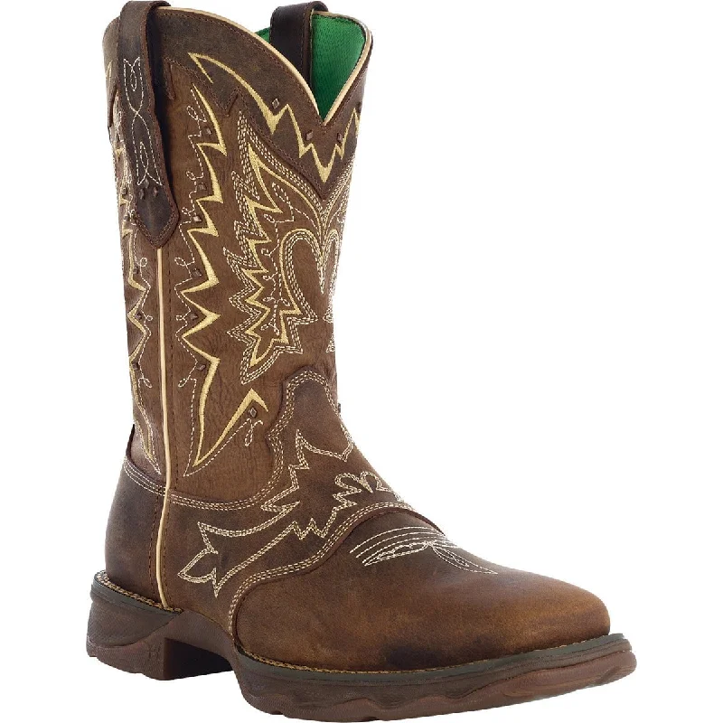 Men's Seamless Design Shoes Lady Rebel by Durango Womens Nicotine Leather Let Love Fly Cowboy Boots