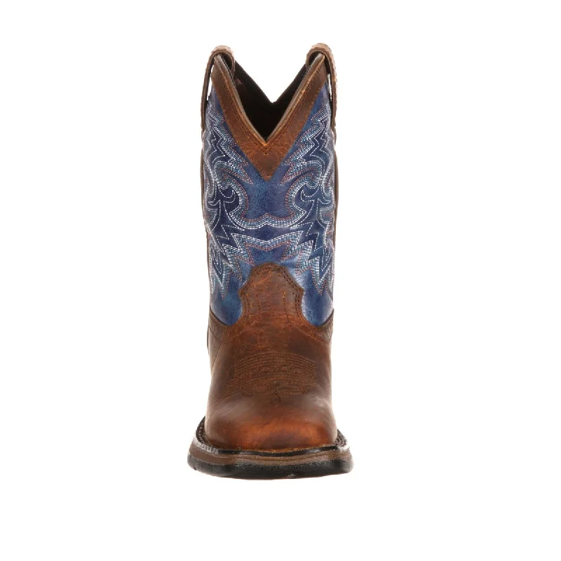 Men's Ergonomic Shoes Lil' Durango Kids Boys Blue Leather Western Stitch Cowboy Boots Men's Ergonomic Shoes Lil' Durango Kids Boys Blue Leather Western Stitch Cowboy Boots