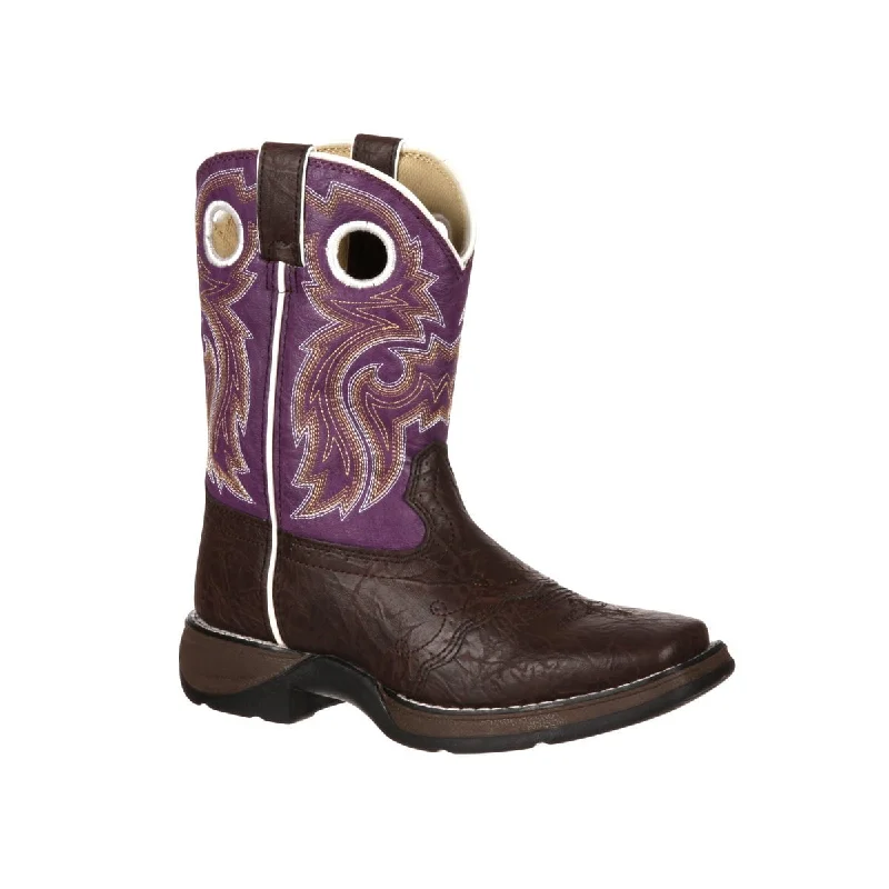 Men's Stylish Boots Lil' Flirt by Durango Girls Purple Faux Leather Lacey Western Cowboy Boots Men's Stylish Boots Lil' Flirt by Durango Girls Purple Faux Leather Lacey Western Cowboy Boots