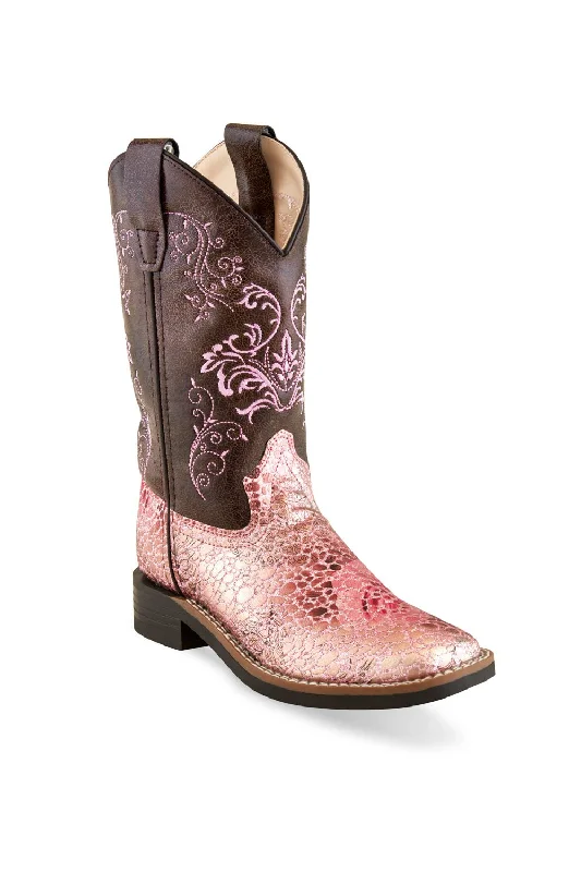 Refresh Your Shoe Collection With Amazing Deals Old West Pink/Brown Children Girls Faux Leather Crackle Cowboy Boots 6D Refresh Your Shoe Collection With Amazing Deals Old West Pink/Brown Children Girls Faux Leather Crackle Cowboy Boots 6D