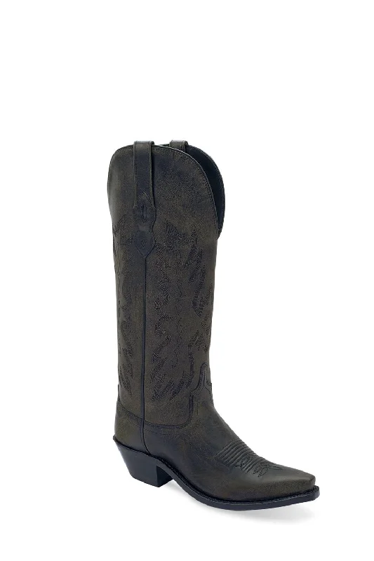 Men's Lightweight Boots Old West Womens Western Black Leather Cowboy Boots 9 B