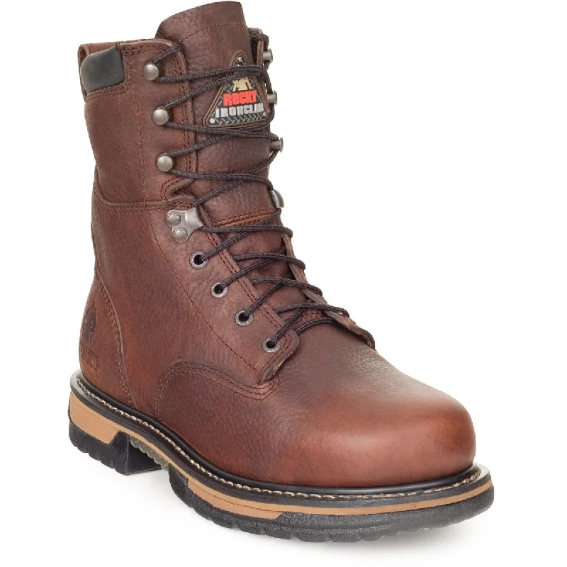 Men's All-Day Wear Boots Rocky Ironclad Mens Brown Leather 8in Steel Toe Waterproof Work Boots Men's All-Day Wear Boots Rocky Ironclad Mens Brown Leather 8in Steel Toe Waterproof Work Boots