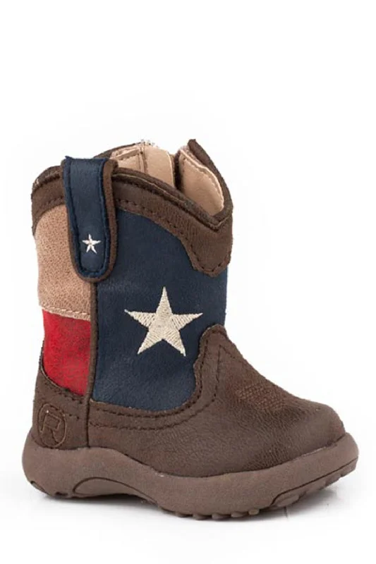 Men's Slip-Resistant Shoes Roper Infant Girls Cowbabies Lone Star Brown Faux Leather Cowboy Boots Men's Slip-Resistant Shoes Roper Infant Girls Cowbabies Lone Star Brown Faux Leather Cowboy Boots