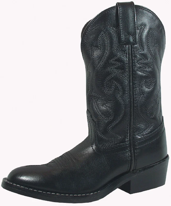 Men's Reinforced Sole Shoes Smoky Mountain Boots Youth Boys Denver Black Leather Western 5 EE Men's Reinforced Sole Shoes Smoky Mountain Boots Youth Boys Denver Black Leather Western 5 EE
