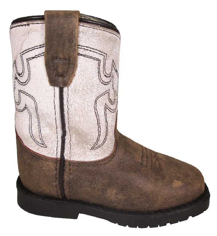 Men's Premium Shoes Smoky Mountain Toddler Unisex Autry Antique White/Brown Leather Cowboy Boots 3D Men's Premium Shoes Smoky Mountain Toddler Unisex Autry Antique White/Brown Leather Cowboy Boots 3D