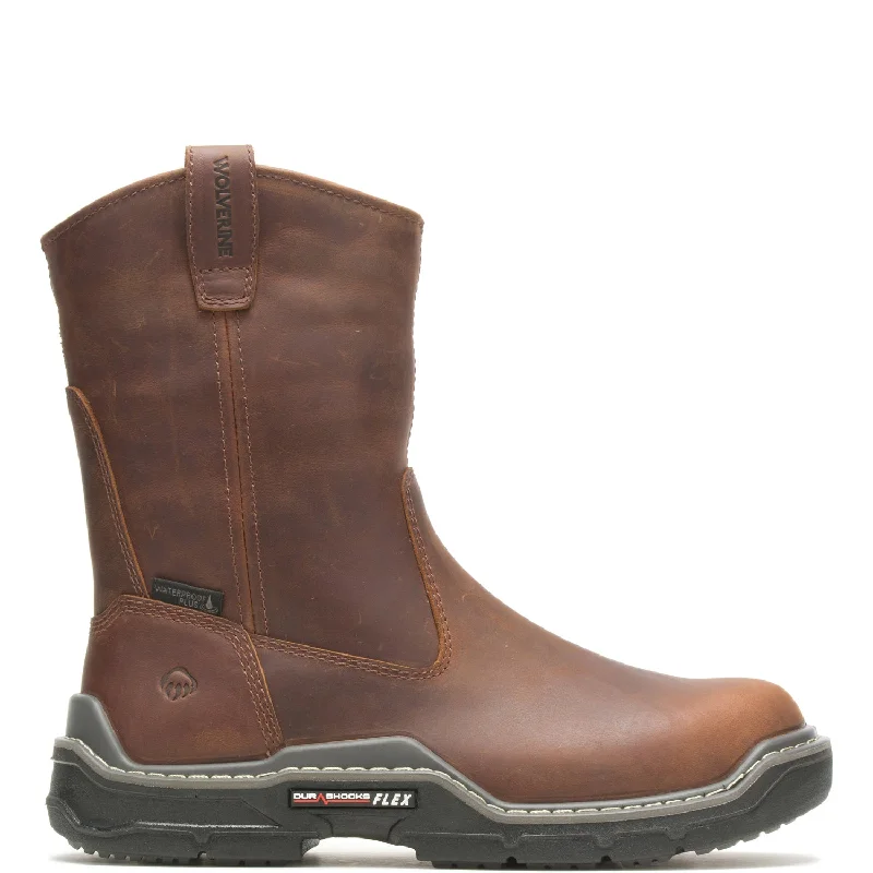 Men's Ultra-Light Boots Wolverine Mens Peanut Leather Work Boots Raider Durashocks Welly WP CM Men's Ultra-Light Boots Wolverine Mens Peanut Leather Work Boots Raider Durashocks Welly WP CM