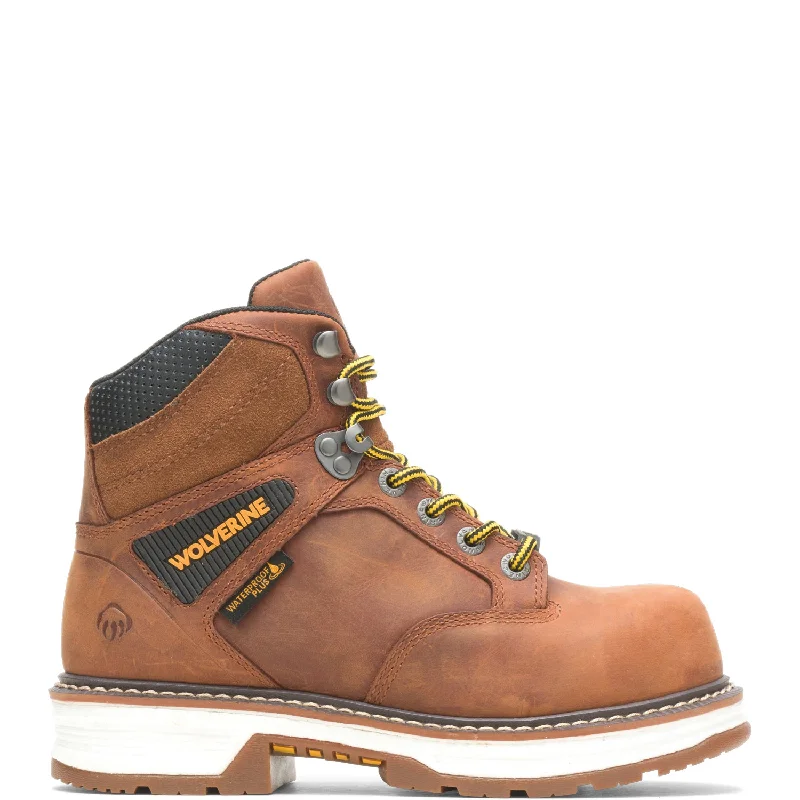 Men's High-Quality Shoes Wolverine Womens Brown Leather Work Boots Hellcat 6in WP CM Men's High-Quality Shoes Wolverine Womens Brown Leather Work Boots Hellcat 6in WP CM