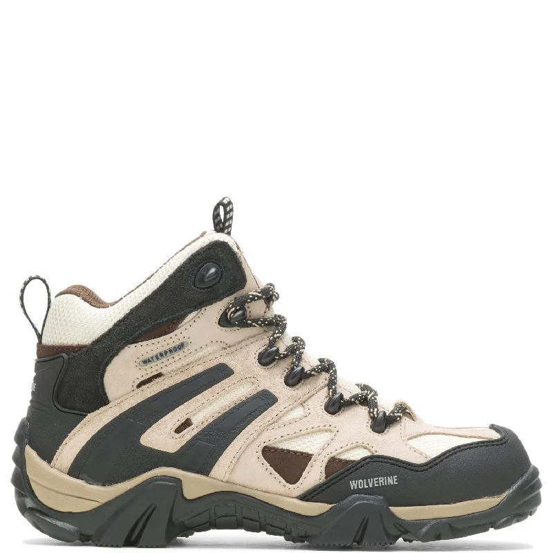Men's Eco-Friendly Shoes Wolverine Womens Tan Leather Work Boots Wilderness Mid WP