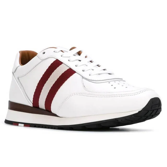 Men's Stylish Boots Bally Aston Men's 6205287 White Leather Sneakers