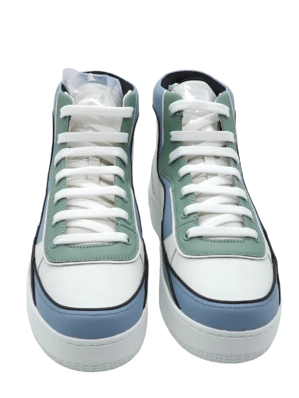Men's Flexible Shoes Bally Kenton 6302315 Men's White High Top Leather Sneakers