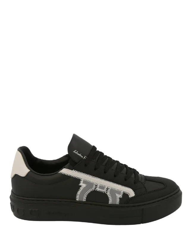 Men's Reinforced Sole Boots Borg Leather Low-Top Sneakers