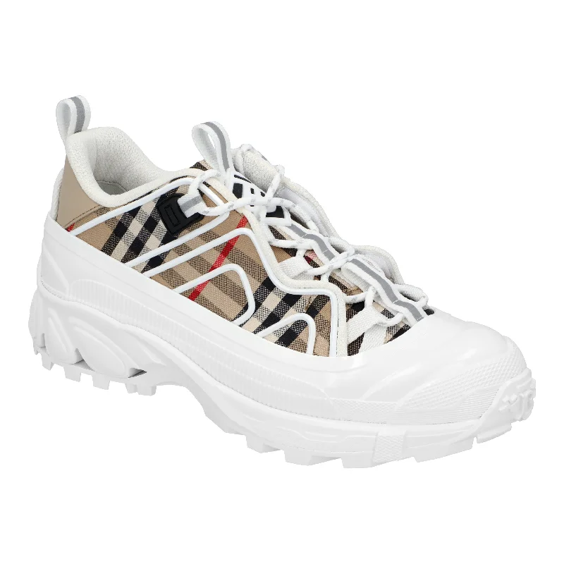 Men's Moisture-Wicking Shoes Burberry Arthur Vintage Check Sneaker Beige