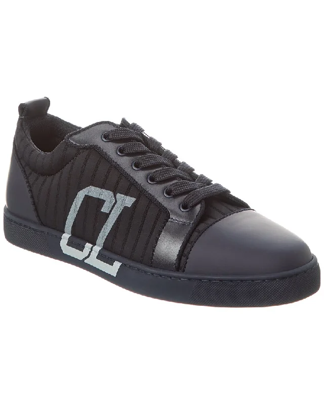 Men's Elegant Shoes Christian Louboutin Louis Junior Varsimax Leather-Trim Sneaker Men's Elegant Shoes Christian Louboutin Louis Junior Varsimax Leather-Trim Sneaker