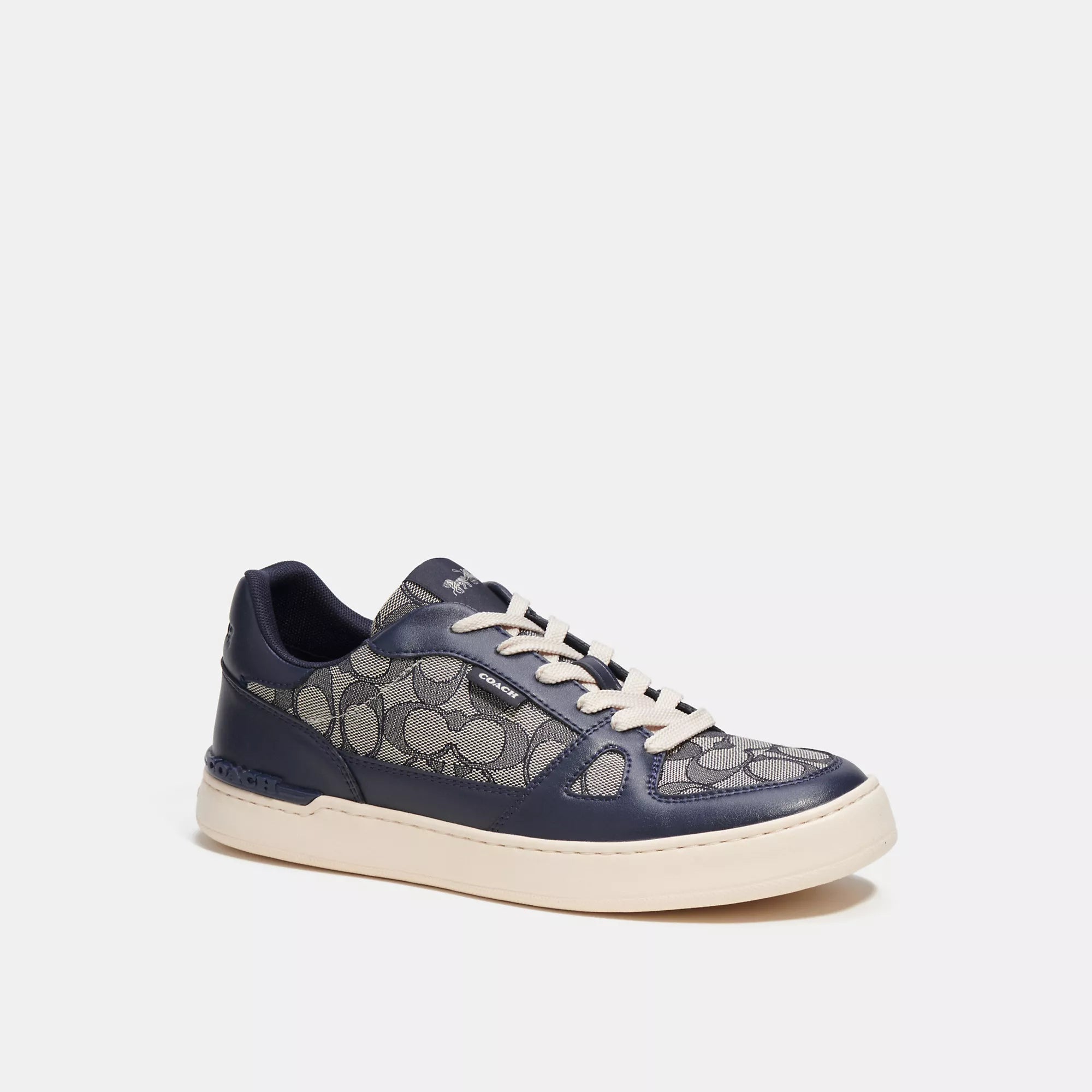 Men's Waterproof Boots Coach Outlet Clip Court Sneaker In Signature Jacquard