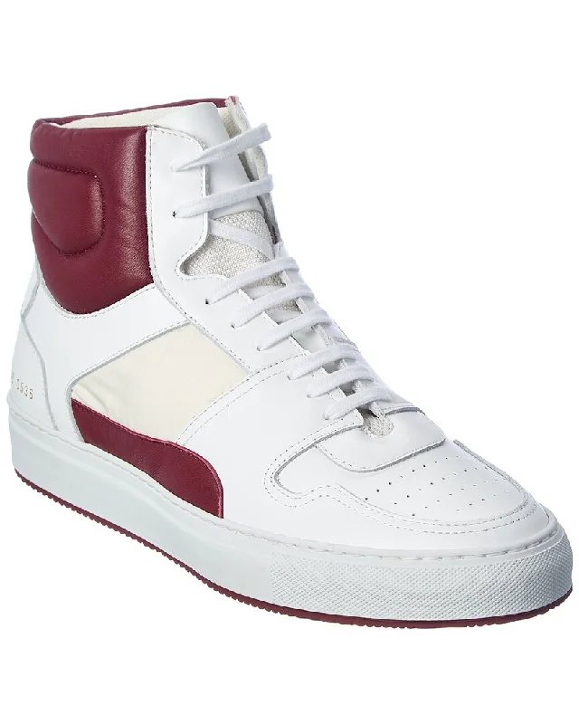 Men's Temperature-Regulating Shoes Common Projects Leather High-Top Sneaker