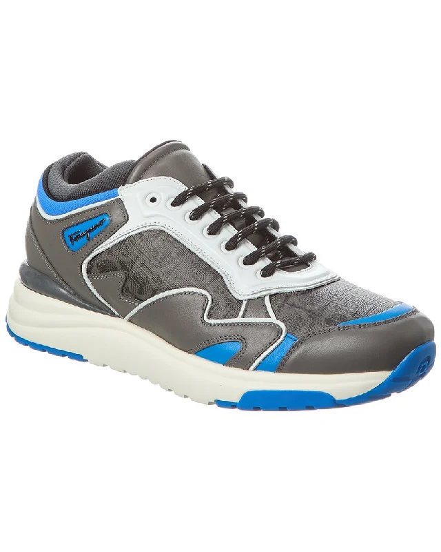 Men's Waterproof Shoes Ferragamo Footballer Leather Sneaker