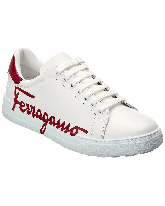 Men's Elegant Shoes Ferragamo Naruto Leather Sneaker