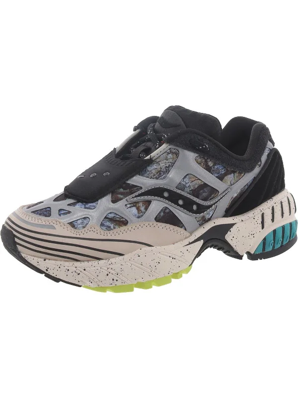 Men's All-Season Boots Grid Web Mens Lace-Up Padded Insole Running & Training Shoes