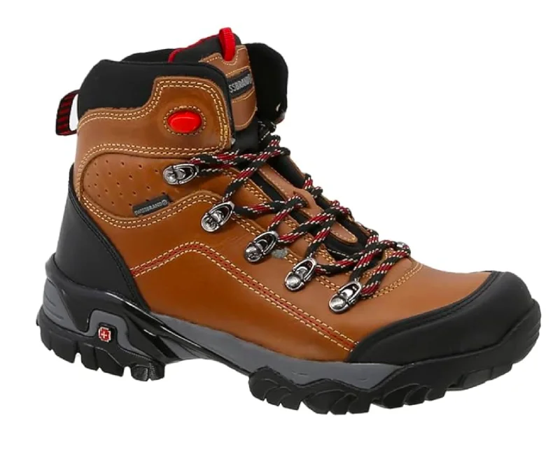 Men's Breathable Boots Hiking Leather Boots By Swissbrand Alpes