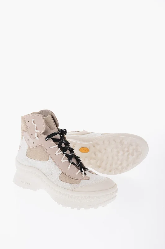 High-Quality Shoes Jil Sander Suede Leather High-Top Sneakers With Vibram Soles