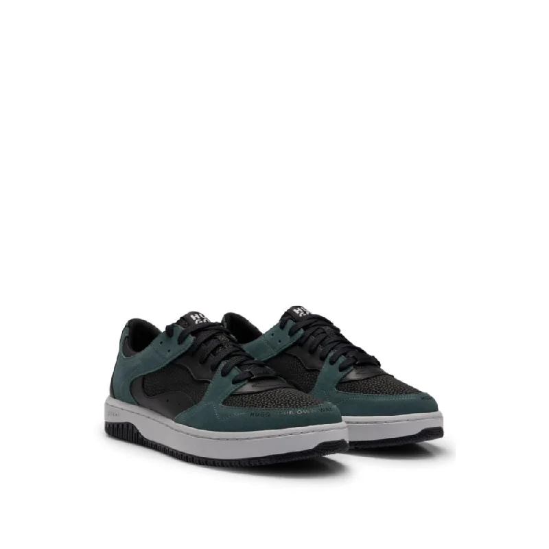Biggest Shoe Sale Of The Year Lace-up trainers in faux leather and suede