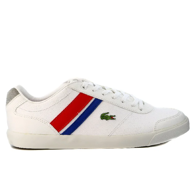 Men's Shock-Absorbing Shoes Lacoste Comba PRI Fashion Sneaker Shoe - White/Red - Mens Men's Shock-Absorbing Shoes Lacoste Comba PRI Fashion Sneaker Shoe - White/Red - Mens