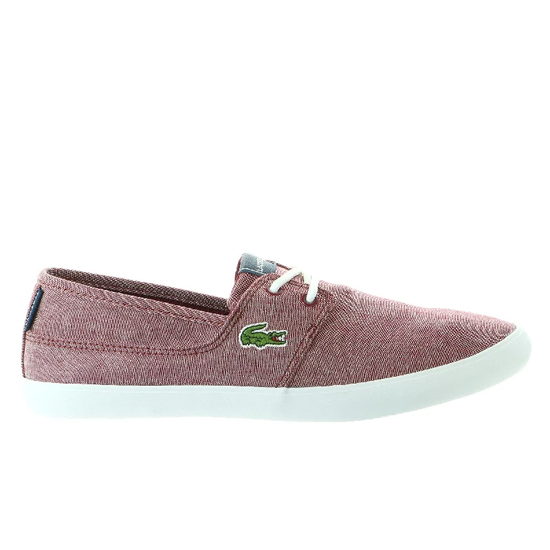 Men's Breathable Shoes Lacoste Marice Lace LIN Chambray Fashion Sneaker Shoe - Dark Red/Dark Red - Mens Men's Breathable Shoes Lacoste Marice Lace LIN Chambray Fashion Sneaker Shoe - Dark Red/Dark Red - Mens