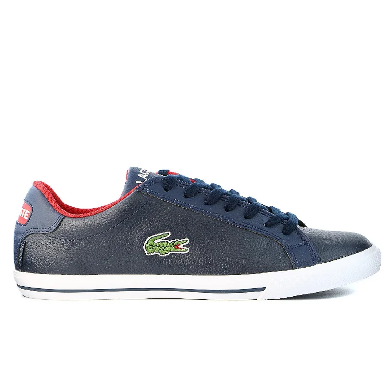 All-Season Boots For Men Lacoste Graduate Vulc TS US Fashion Sneaker Shoe - Dark Blue/Red - Mens All-Season Boots For Men Lacoste Graduate Vulc TS US Fashion Sneaker Shoe - Dark Blue/Red - Mens