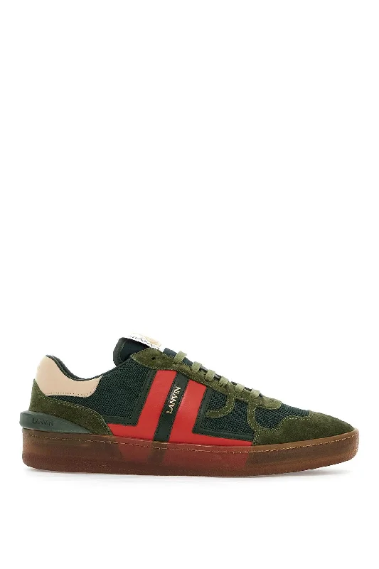 Men's Shock-Absorbing Shoes Lanvin "mesh And Leather Clay Sneakers With