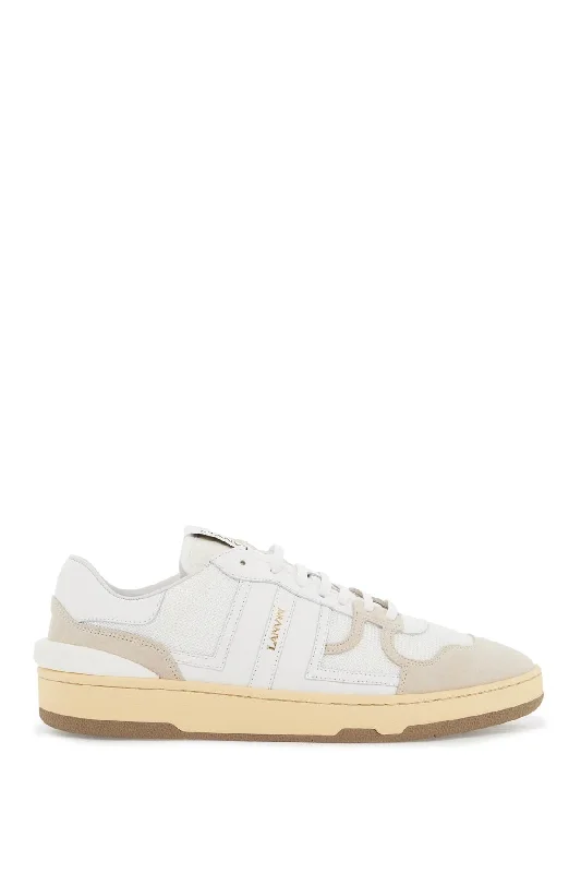 Men's Stylish Boots Lanvin "mesh And Leather Clay Sneakers With