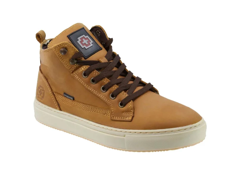 Men's Classic Shoes Leather High-Top Sneakers By Swissbrand