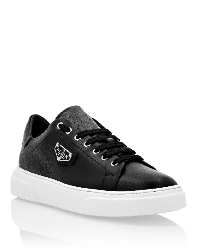 Men's Durable Boots Leather Lo-Top Sneakers Iconic Plein