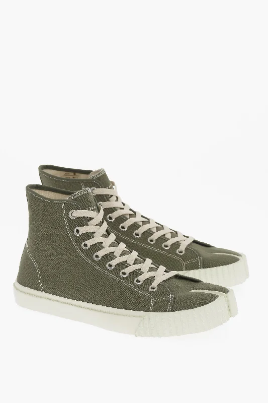 Men's Minimalist Shoes Maison Margiela MM22 Canvas TABI High-Top Sneakers