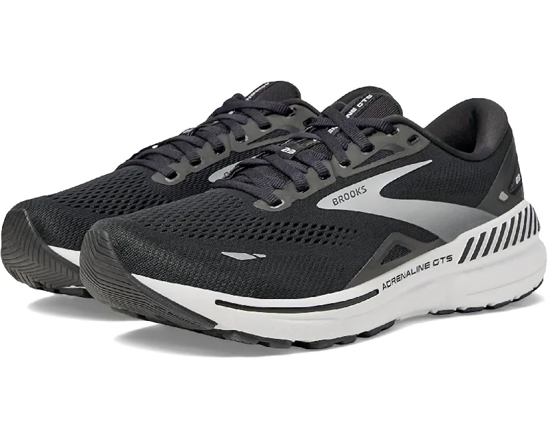 Men's Versatile Shoes Men's Adrenaline Gts 23 Running Shoes In Black/silver/white