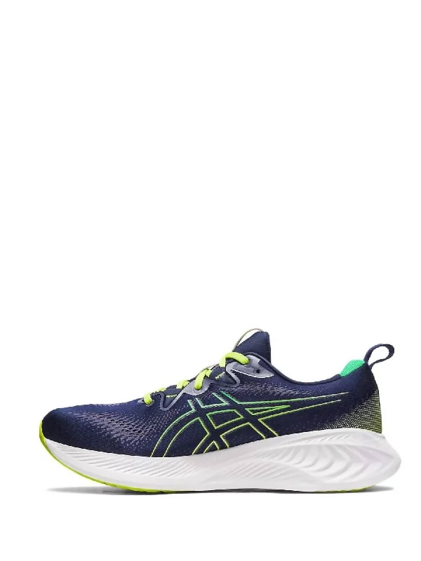 Men's Flexible Sole Shoes Men's Cumulus 25 Running Shoes - D/medium Width In Midnight/cilantro Men's Flexible Sole Shoes Men's Cumulus 25 Running Shoes - D/medium Width In Midnight/cilantro