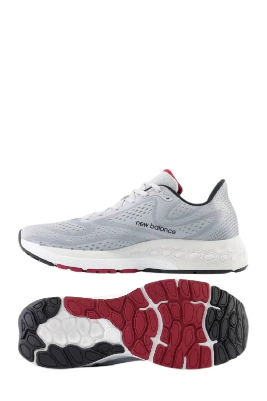 Men's Durable Boots Men's Fresh Foam X 880V13 Running Shoes - Wide Width In Grey/red Men's Durable Boots Men's Fresh Foam X 880V13 Running Shoes - Wide Width In Grey/red