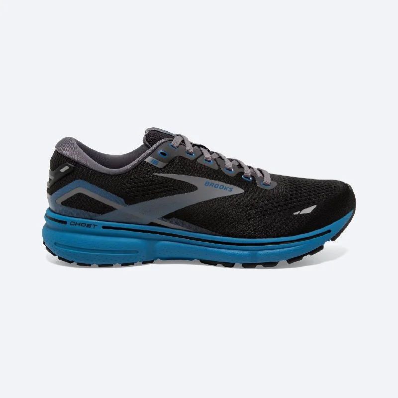 Men's Supportive Shoes Men's Ghost 15 Running Shoes - D/medium Width In Black/blackened Pearl/blue Men's Supportive Shoes Men's Ghost 15 Running Shoes - D/medium Width In Black/blackened Pearl/blue