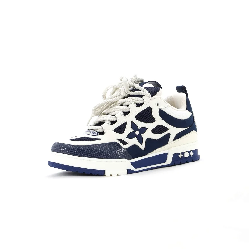 Men's Cushioned Shoes Men's LV Skate Sneakers Technical Mesh with Leather and Suede