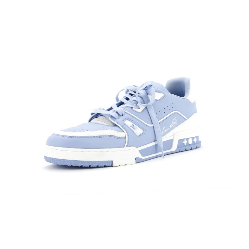 Men's Minimalist Shoes Men's LV Trainer Sneakers Leather