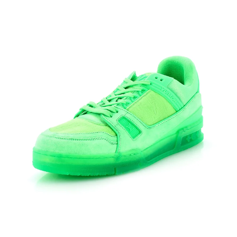 Men's Temperature-Regulating Boots Men's LV Trainer Sneakers Monogram Denim