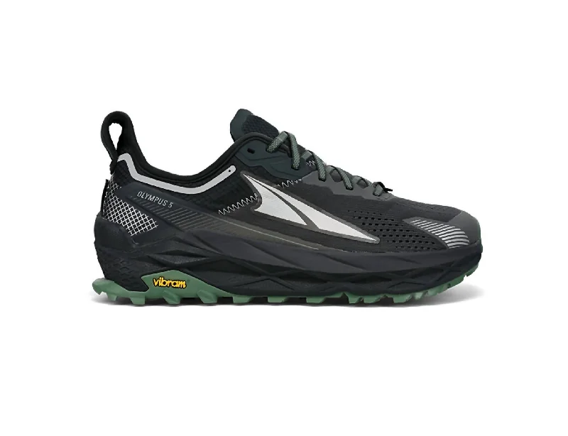 Men's Breathable Boots Men's Olympus 5 Trail Runner Shoes In Black/grey