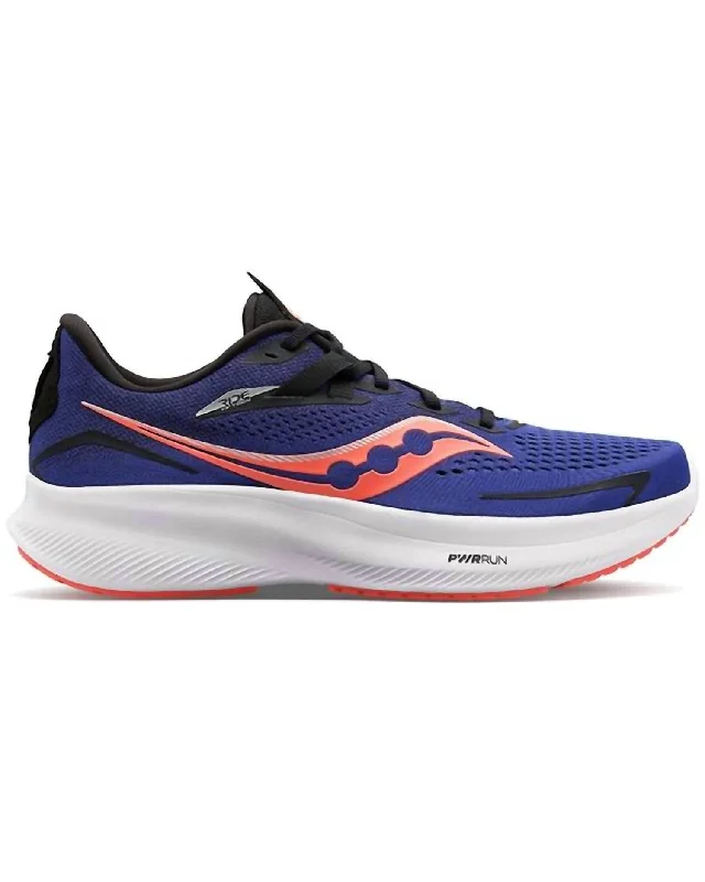 Men's Flexible Shoes Men's Ride 15 Running Shoes In Sapphire/vizired