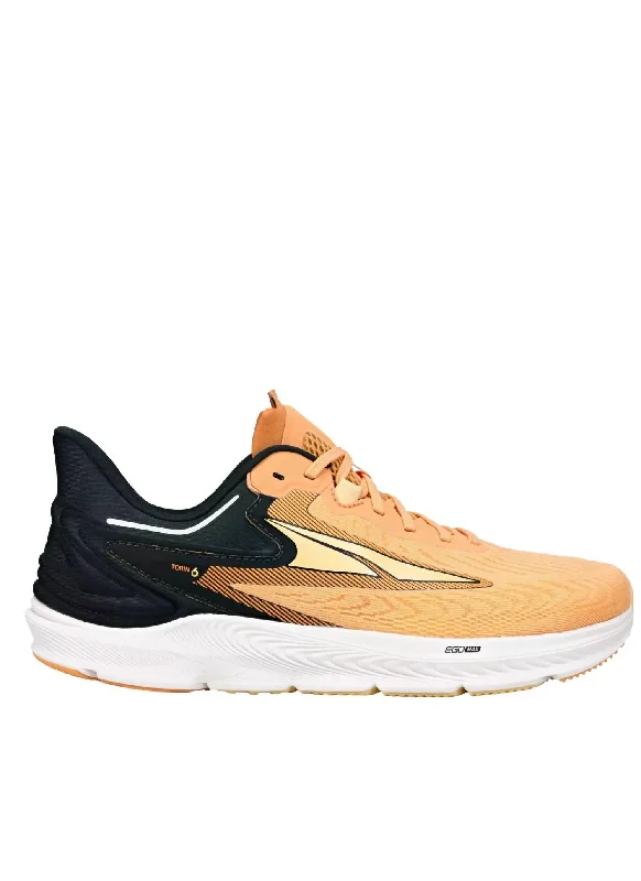 Lightweight Breathable Shoes For Men Men's Torin 6 Sneakers In Black/orange