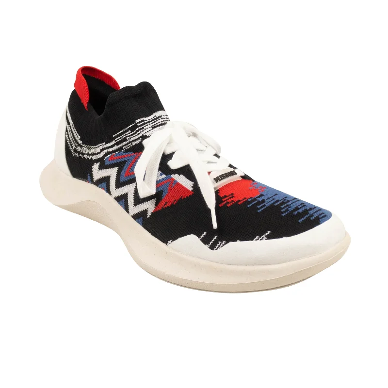 Men's Premium Shoes Missoni Acbc"" Fly Knit Sneakers - Black/Red