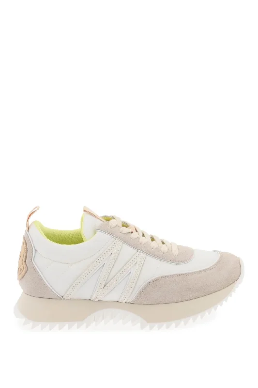 Men's Lightweight Shoes Moncler Pacey Sneakers In Nylon And Suede Leather.