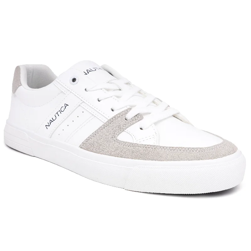 All-Season Boots For Men Nautica Mens Logo Lace-Up Sneaker