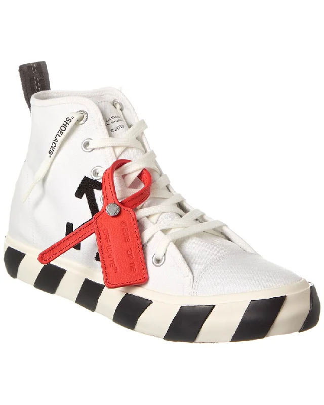 Unbeatable Prices On Top-Brand Shoes Off-White Mid Top Vulcanized Canvas Sneaker