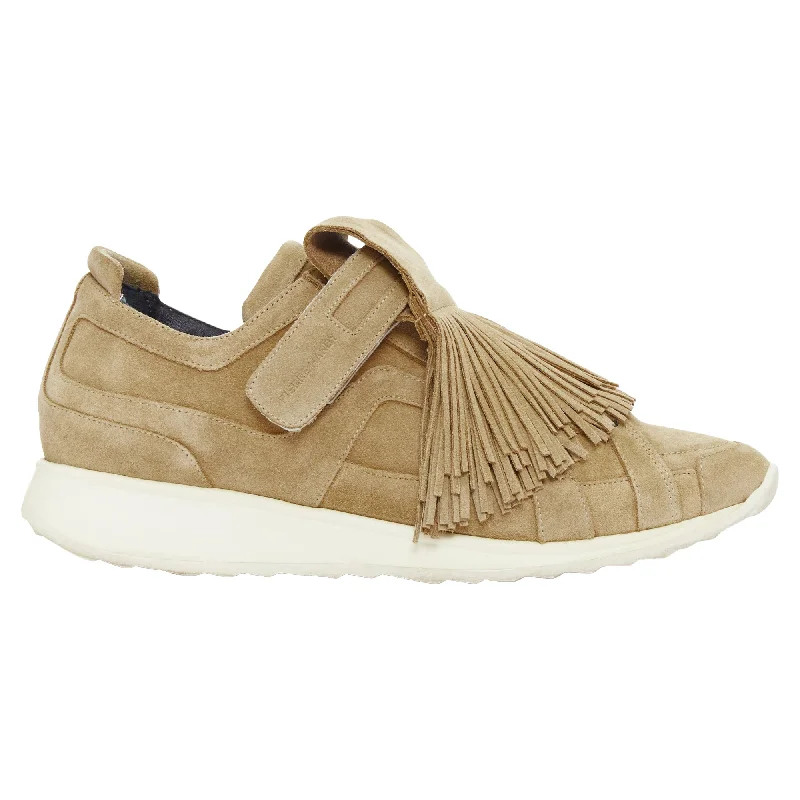 Men's Ultra-Light Shoes Pierre Hardy Suede Leather Fringe Detail Loafer Sneakers