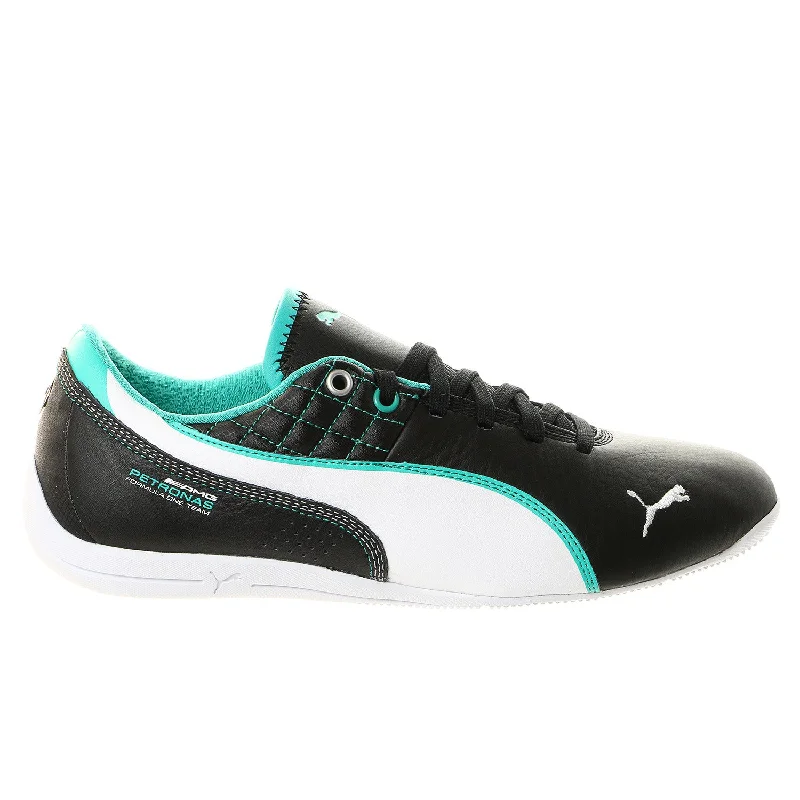 Men's Adaptive Fit Boots Puma Mercedes Drift Cat 6 Leather Fashion Sneaker Shoe - Black/White/Spectra Green - Mens Men's Adaptive Fit Boots Puma Mercedes Drift Cat 6 Leather Fashion Sneaker Shoe - Black/White/Spectra Green - Mens