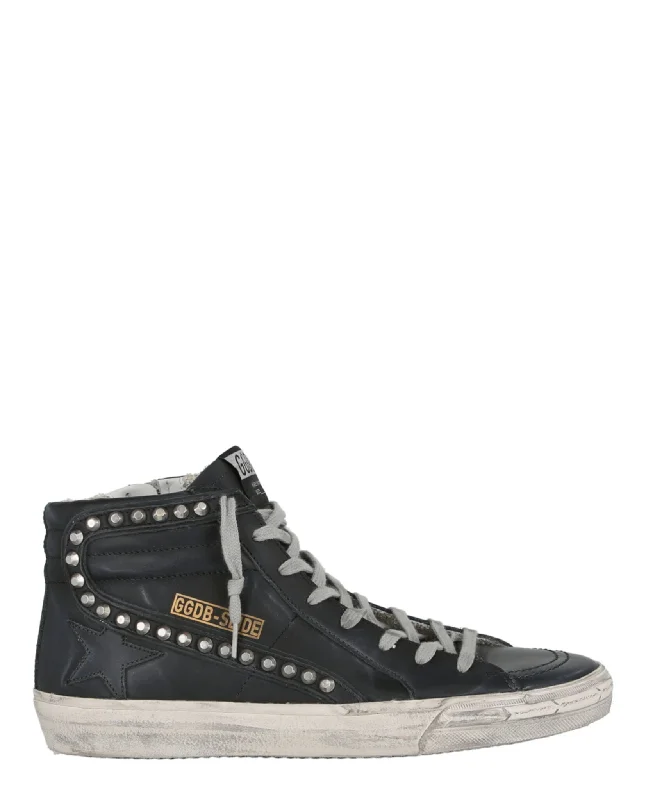 Huge Savings On Trendy Shoes Studded High-Top Slide Sneakers